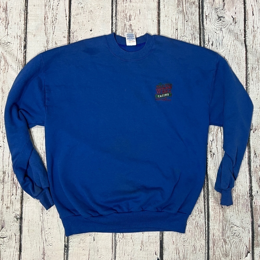 Vintage Wild Wild West Casino Bally's Atlantic City 1980s Blue Sweatshirt
